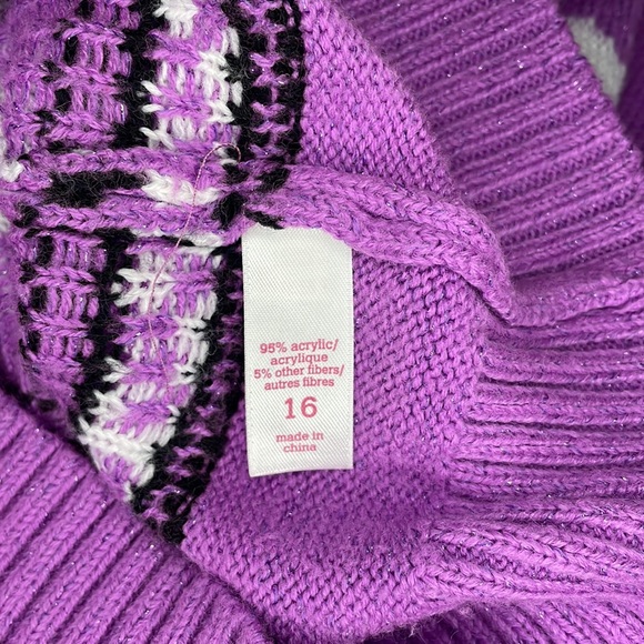 Justice Beautiful Snowflake Sweater dress with matching leggings sz girls 14/16 - Picture 5 of 16